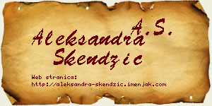 Aleksandra Skendžić vizit kartica